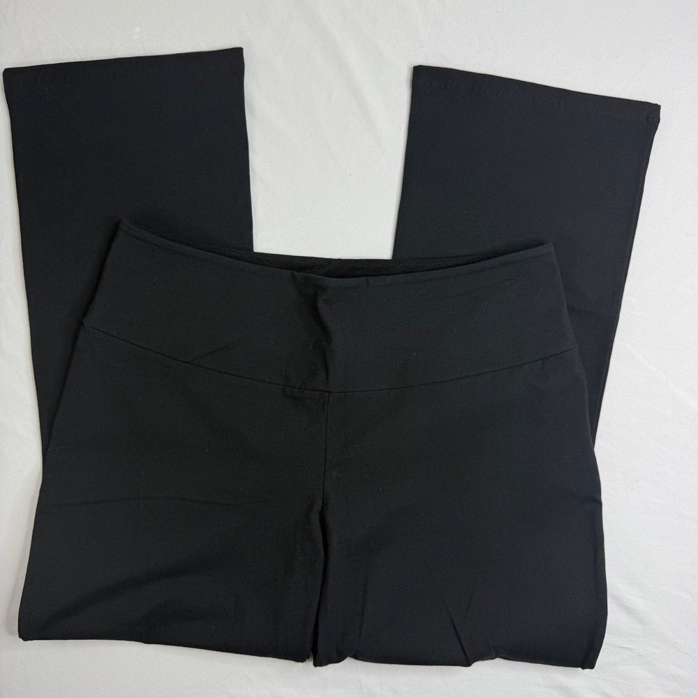 Women with Control Renee Greenstein Black Bootcut Pants Tummy Control Petite LP